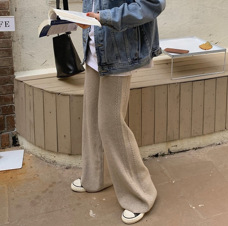 「完全受注販売」ゆったりニットパンツ