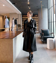 画像をギャラリービューアに読み込む, 「完全受注販売」スマートなレザーロングコート
